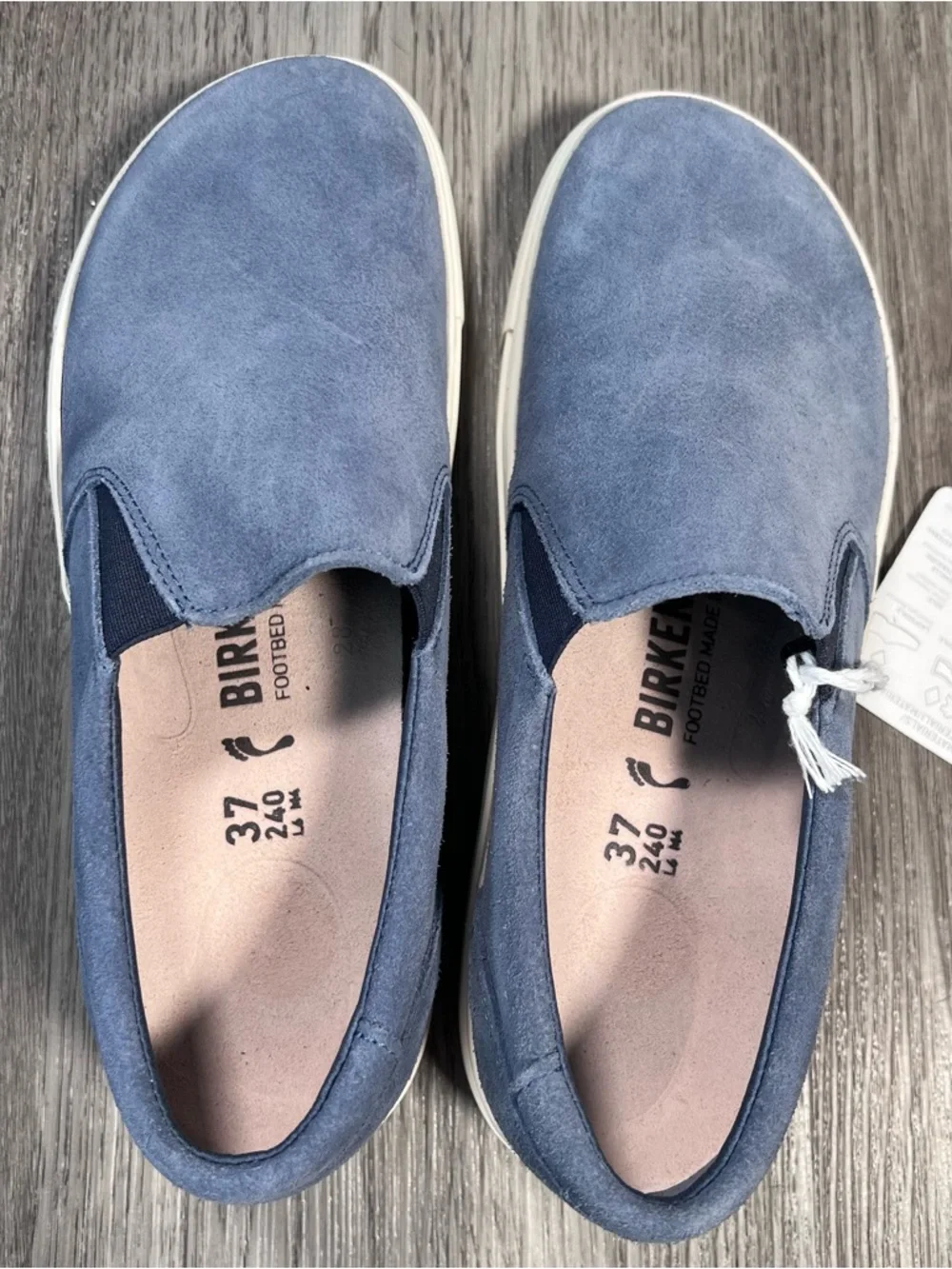 New Birkenstock Oswego Low top suede women’s sneaker shoes Blue Size 6 US /37 EU